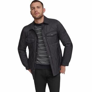 CALVIN KLIEN Men’s Shirt Jacket Shacket Black Button Up Size Medium